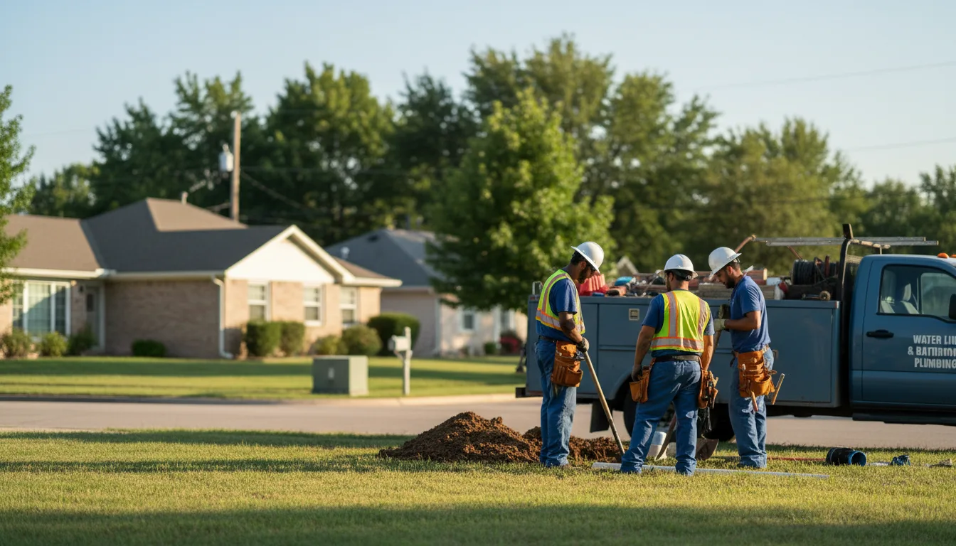 Residential water line and bathroom plumbing service in Foster, VA
